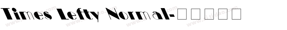 Times Lefty Normal字体转换